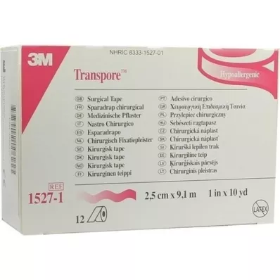 TRANSPORE 2,5 cmx9,1 m Pflaster, 12 St