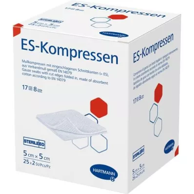 ES-KOMPRESSEN steril 5x5 cm 8fach, 25X2 St