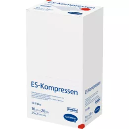 ES-KOMPRESSEN steril 10x20 cm 8fach, 25X2 St