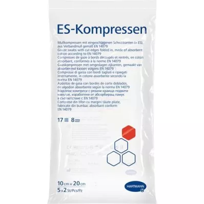 ES-KOMPRESSEN steril 10x20 cm 8fach, 5X2 St