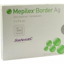 MEPILEX Border Ag Schaumverb.7x7,5 cm steril, 5 St