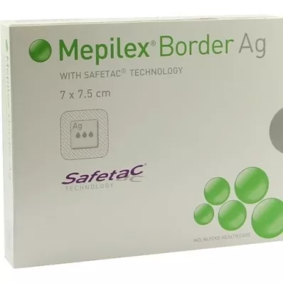 MEPILEX Border Ag Schaumverb.7x7,5 cm steril, 5 St