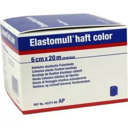 ELASTOMULL haft color 6 cmx20 m Fixierb.blau, 1 St