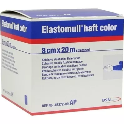 ELASTOMULL haft color 8 cmx20 m Fixierb.blau, 1 St
