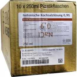 ISOTONISCHE Kochsalzlösung 0,9% Plastik Inf.-Lsg., 10X250 ml