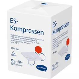 ES-KOMPRESSEN unsteril 10x10 cm 8fach, 100 St