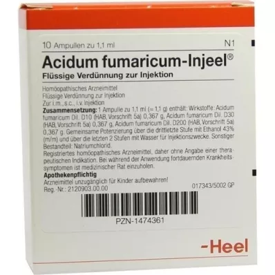 ACIDUM FUMARICUM INJEEL Ampullen, 10 St