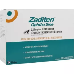 ZADITEN ophtha sine 0,25 mg/ml Augentr.Einzeldos., 50 St