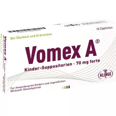 VOMEX A Kinder-Suppositorien 70 mg forte, 10 St