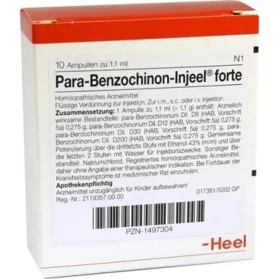 PARA BENZOCHINON Injeel forte Ampullen, 10 St