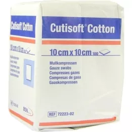 CUTISOFT Cotton Kompr.10x10 cm unsteril, 100 St