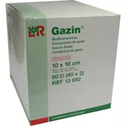 GAZIN Mullkomp.10x10 cm steril 12fach, 40X2 St