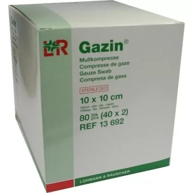 GAZIN Mullkomp.10x10 cm steril 12fach, 40X2 St