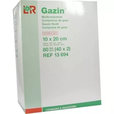 GAZIN Mullkomp.10x20 cm steril 12fach, 40X2 St