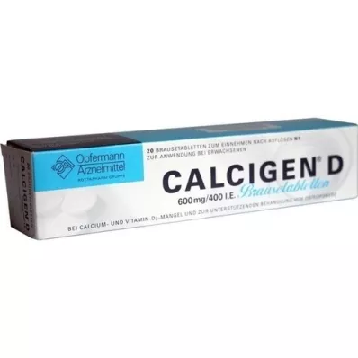 CALCIGEN D 600 mg/400 I.E. Brausetabletten, 20 St