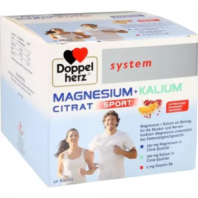 DOPPELHERZ Magnesium+Kalium Citrat system Granulat, 40 St