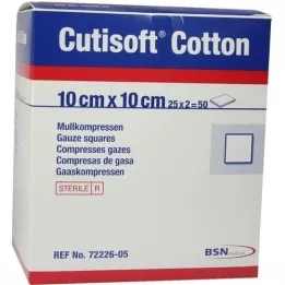 CUTISOFT Cotton Kompr.10x10 cm steril, 25X2 St