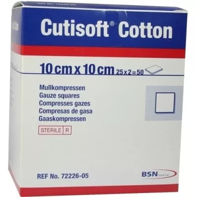 CUTISOFT Cotton Kompr.10x10 cm steril, 25X2 St