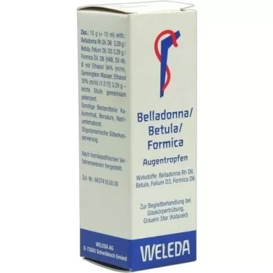 BELLADONNA/BETULA/FORMICA Augentropfen, 10 ml