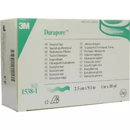 DURAPORE Silkpflaster 2,5 cmx9,1 m Rolle, 12 St