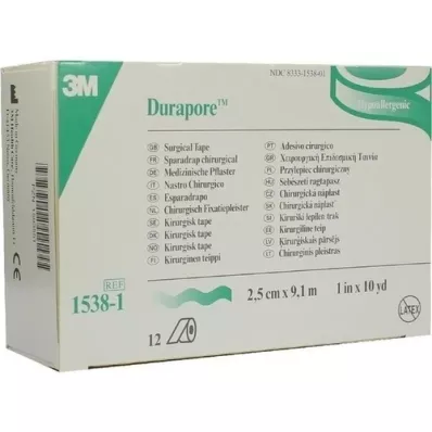 DURAPORE Silkpflaster 2,5 cmx9,1 m Rolle, 12 St