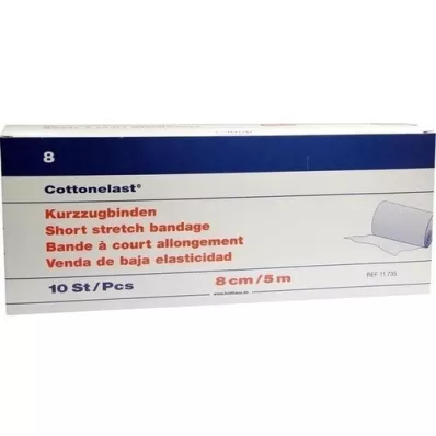 KURZZUGBINDE Cottonelast 8 cmx5 m, 10 St