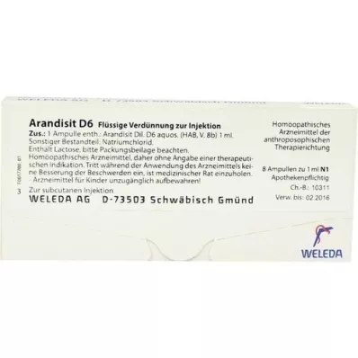 ARANDISIT D 6 Ampullen, 8X1 ml