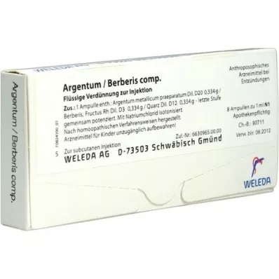 ARGENTUM/BERBERIS comp.Ampullen, 8 St ARGENTUM/BERBERIS comp.Ampullen, 8 St