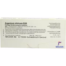 ARGENTUM NITRICUM D 20 Ampullen, 8X1 ml