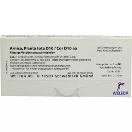 ARNICA PLANTA tota D 10/Cor D 10 aa Ampullen, 8X1 ml
