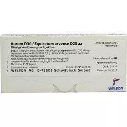 AURUM D 30/Equisetum arvense D 20 aa Ampullen, 8X1 ml