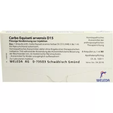 CARBO EQUISETI arvensis D 15 Ampullen, 8X1 ml
