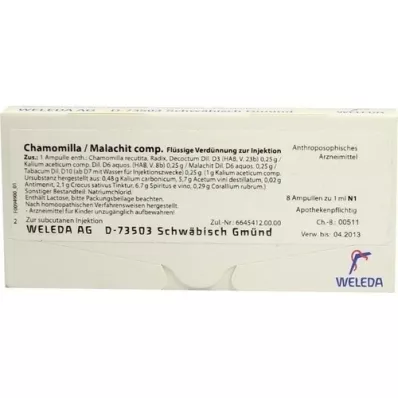 CHAMOMILLA/MALACHIT comp.Ampullen, 8X1 ml