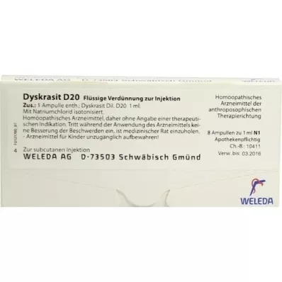 DYSKRASIT D 20 Ampullen, 8X1 ml