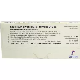 EQUISETUM ARVENSE D 15/Formica D 10 aa Ampullen, 8X1 ml
