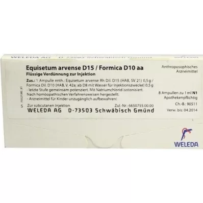 EQUISETUM ARVENSE D 15/Formica D 10 aa Ampullen, 8X1 ml