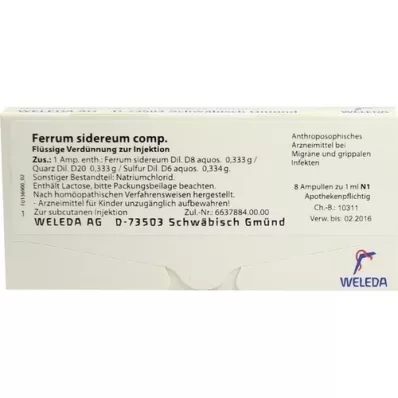 FERRUM SIDEREUM COMP.Ampullen, 8X1 ml