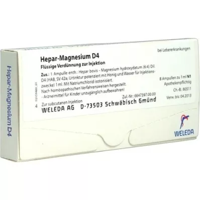HEPAR MAGNESIUM D 4 Ampullen, 8 St