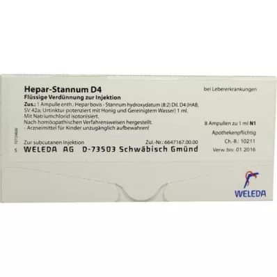 HEPAR STANNUM D 4 Ampullen, 8 St
