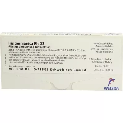IRIS GERMANICA Rh D 3 Ampullen, 8X1 ml