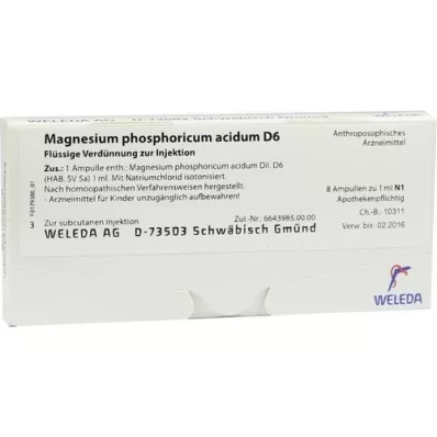 MAGNESIUM PHOSPHORICUM ACIDUM D 6 Ampullen, 8X1 ml