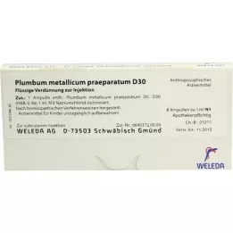 PLUMBUM METALLICUM praep. D 30 Ampullen, 8X1 ml