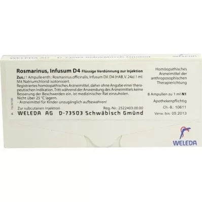 ROSMARINUS D 4 Ampullen, 8X1 ml