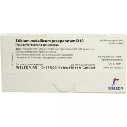 STIBIUM METALLICUM PRAEPARATUM D 10 Ampullen, 8X1 ml
