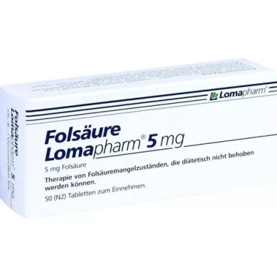 FOLSÄURE LOMAPHARM 5 mg Tabletten, 50 St