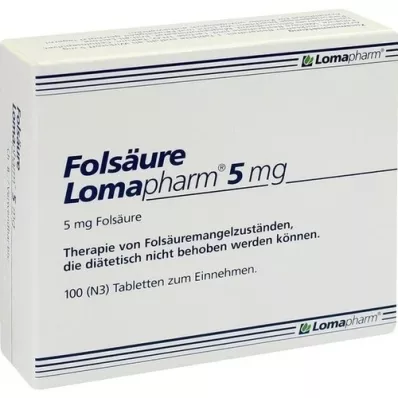 FOLSÄURE LOMAPHARM 5 mg Tabletten, 100 St