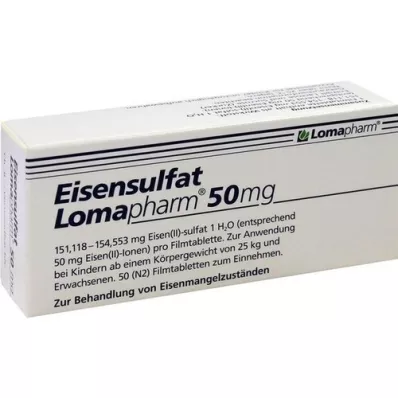 EISENSULFAT Lomapharm 50 mg Filmtabletten, 50 St