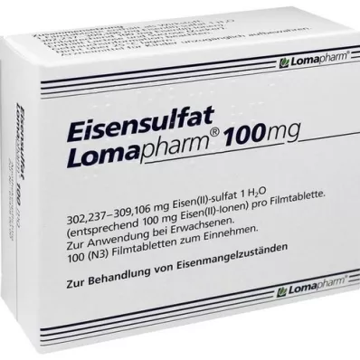 EISENSULFAT Lomapharm 100 mg Filmtabletten, 100 St