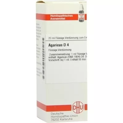 AGARICUS D 4 Dilution, 20 ml AGARICUS D 4 Dilution, 20 ml