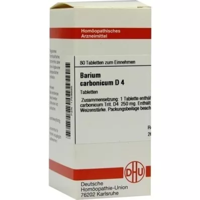 BARIUM CARBONICUM D 4 Tabletten, 80 St BARIUM CARBONICUM D 4 Tabletten, 80 St